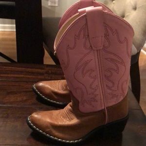 Leather cowboy boots